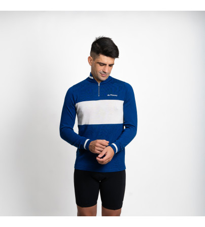 Audace Navy Jersey | Vintage Wool Cycling Jersey | De Marchi
