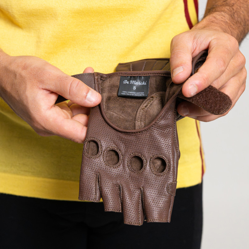 Classic Leather Gloves Guanti da ciclismo Vintage estivi De Marchi