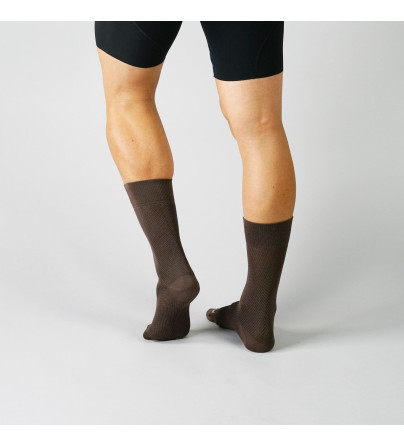 Chaussettes de cyclisme Superleggeri en microfibre, marron | Achetez maintenant
