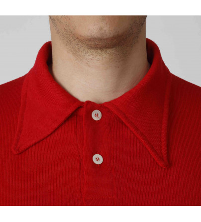 1954 Swiss Champion Merino Wool Jersey, Red