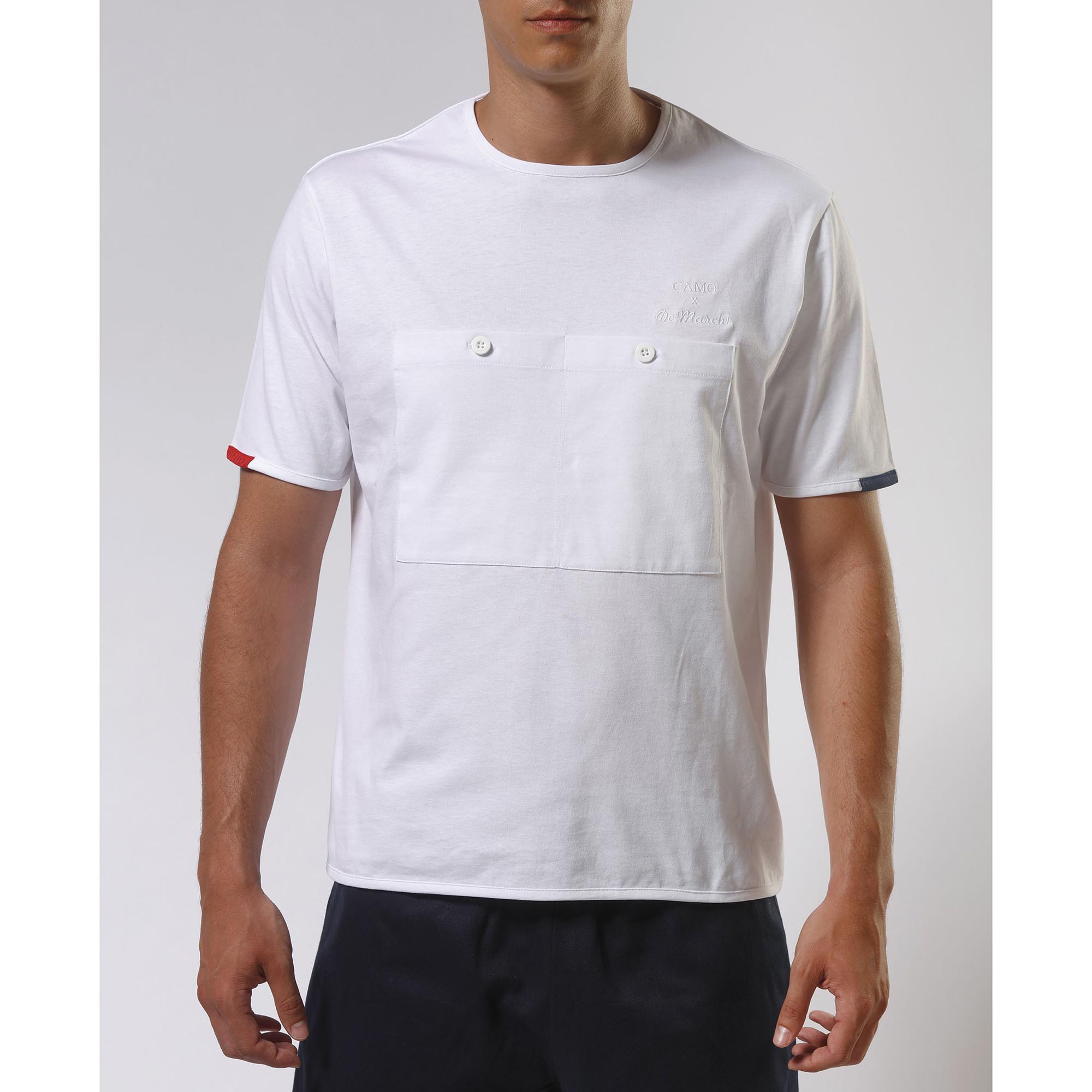 TShirt in cotone Camo X De Marchi, bianca Acquista ora